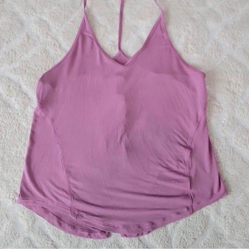 Lululemon Women’s Pink V-Neck Strappy Tank Top size 2